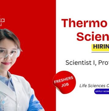 Scientist Jobs at Thermo Fisher Scientific. Life Sciences Freshers Job. Protein Biology Scientist Job. Career in Bangalore.