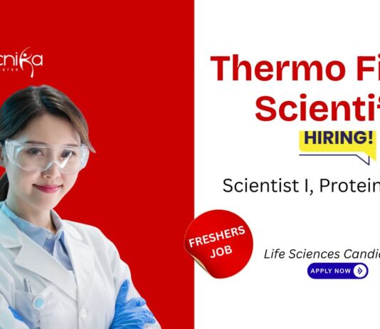 Scientist Jobs at Thermo Fisher Scientific. Life Sciences Freshers Job. Protein Biology Scientist Job. Career in Bangalore.