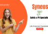 Life Sciences Job at Syneos. Apply Now For Safety & PV Specialist Role. Job in Gurugram, Hyderabad, and Pune.