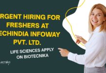 Freshers Botany Job Openings