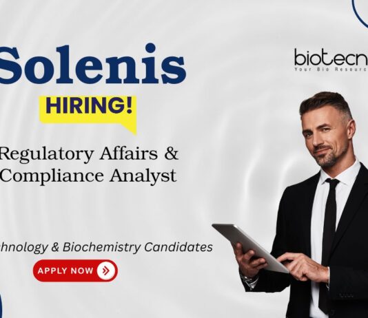 Regulatory Affairs Job at Solenis. Biotechnology & Biochemistry Candidates, Apply Now. RA & Compliance Analyst Job in Mumbai.