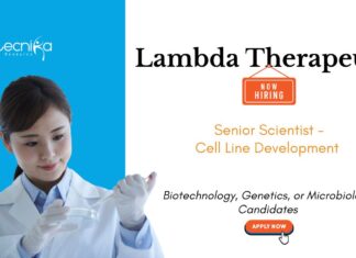 Scientist Job at Lambda Therapeutic Research. Apply Now For Senior Scientist - Cell Line Development Role. Job in Ahmedabad