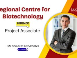 Project Associate Jobs at Regional Centre for Biotechnology, Faridabad. Life Sciences Candidates, Apply Now. DBT-HRD PMU project.