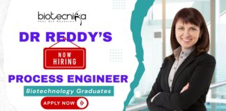 Process Engineer job at Dr Reddy’s – biotech jobs and PAT opportunities