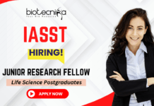 Junior Research Fellow Recruitment IASST 2026 – Life Science Jobs IASST junior research fellow recruitment 2026 for research jobs and life science jobs