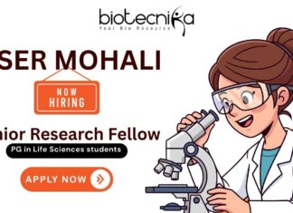 IISER Mohali JRF vacancy announcement for life science and research jobs