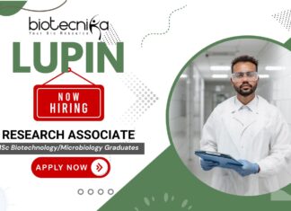 Research associate jobs at Lupin – clinical research jobs opportunity