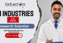 Research Scientist jobs at PI Industries – biotech jobs & life science jobs in biocatalysis and protein purification.