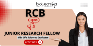 RCB junior research fellow recruitment for life science jobs and research jobs