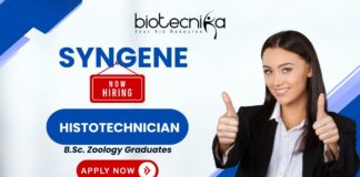Histotechnician jobs at Syngene for Research Assistant – biotech jobs and life science jobs in Bangalore