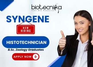 Histotechnician jobs at Syngene for Research Assistant – biotech jobs and life science jobs in Bangalore