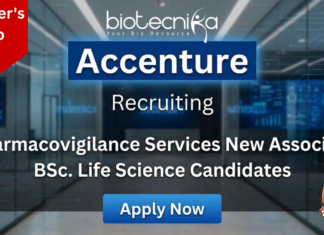 Pharmacovigilance Jobs at Accenture | PV Services New Associate role | Life Science jobs Pharmacovigilance jobs at Accenture for life science graduates in Chennai