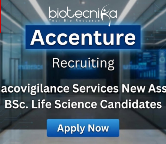 Pharmacovigilance jobs at Accenture for life science graduates in Chennai