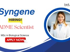 Life Science Jobs: Syngene Hiring ADME Scientist | MSc in Biological Sciences Can Apply Now for Syngene Career | Scientist Jobs