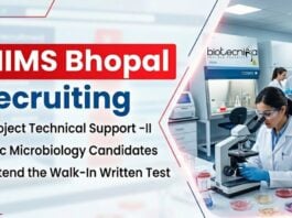 AIIMS Bhopal Recruitment 2026 for Microbiology Jobs under an ICMR project. Apply for research jobs via walk-in written test.