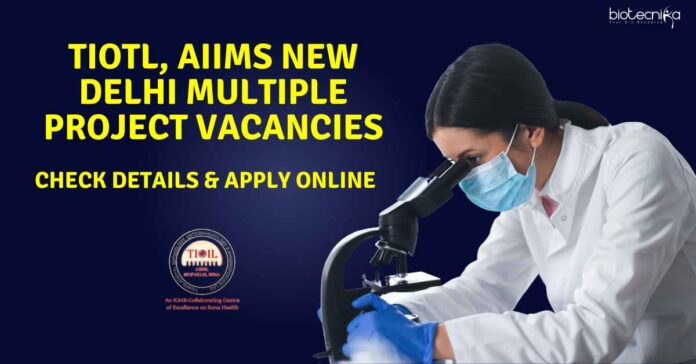 AIIMS New Delhi Jobs - Project Vacancies 2025