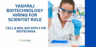 Yashraj Biotechnology Hiring For Scientist Role – Cell & Mol Bio Apply on Biotecnika Cell & Molecular Biology Jobs at Yashraj Biotechnology, Apply on Biotecnika