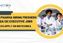 Biotech QA/QC Freshers Jobs at Fido Pharma