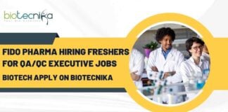 Biotech QA/QC Freshers Jobs at Fido Pharma