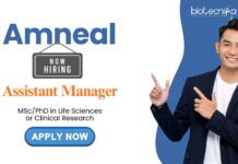 Life Science Jobs at Amneal | Medical Science Liaison Life Science Jobs: Amneal is Hiring an Assistant Manager | Life Candidates Apply Now for MSL Job Role for a rewarding Amneal career
