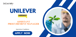 Agriculture Jobs: Unilever is Hiring Assistant Procurement Manager | Agriculture Candidates Apply Now for Unilever Career