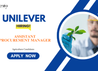 Agriculture Jobs: Unilever Hiring – Apply Now Agriculture Jobs: Unilever is Hiring Assistant Procurement Manager | Agriculture Candidates Apply Now for Unilever Career