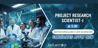 Research Jobs: SJRI Recruitment for Life Science Candidates with a Pay of Rs.72,800 /- pm. Apply Now for a rewarding Biotech Job