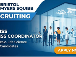 EHSS jobs at BMS for life science graduates – EHSS Coordinator Hyderabad