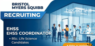 EHSS Jobs at Bristol Myers Squibb | Life science jobs | Apply Now EHSS jobs at BMS for life science graduates – EHSS Coordinator Hyderabad