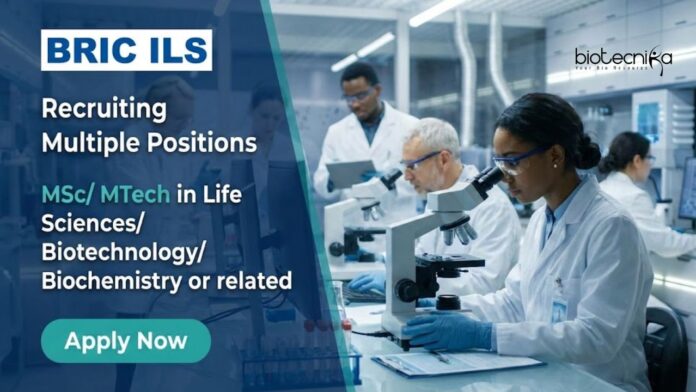 BRIC ILS ILS Bhubaneswar Recruitment 2025 Offers Research Jobs and Life Science Jobs for Candidates Building a Career in Life Science.
