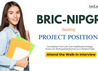 NIPGR Recruitment: Walk-In Interview for Project Positions | PhD in Life Sciences can Attend | Life Science Research | Scientist Jobs