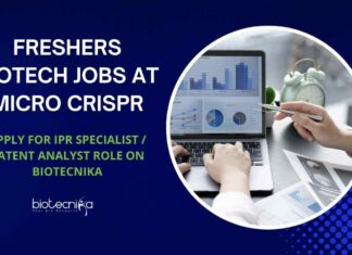 Freshers Biotech Jobs at Micro CRISPR - Apply For IPR Specialist / Patent Analyst Role on Biotecnika