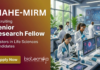Senior Research Fellow at MAHE-MIRM, Bengaluru.. Masters in Life Sciences Candidates, Apply Now. Exp. in Neuroscience, Exosomes, & EEG.