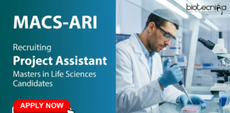 Life Sciences Job at MACS-ARI. Apply Now For Project Assistant Position in Pune. Proficiency in Cell Biology techniques preferred.