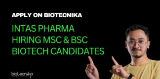 Intas Pharma Biotech Jobs - Apply on Biotecnika