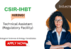 Technical Assistant Job at CSIR-IHBT. Biological Sciences & Biology Candidates, Apply Now. Job in Himachal Pradesh.