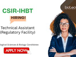 Technical Assistant Job at CSIR-IHBT. Biological Sciences & Biology Candidates, Apply Now. Job in Himachal Pradesh.