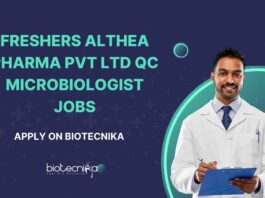 Freshers QC Microbiologist Job Openings at Althea Pharma Pvt Ltd