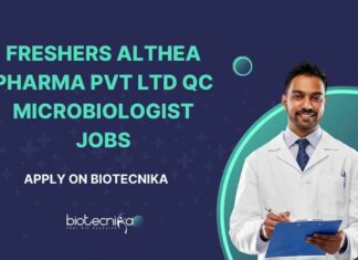 Freshers Althea Pharma Pvt Ltd QC Microbiologist Jobs – Apply on Biotecnika Freshers QC Microbiologist Job Openings at Althea Pharma Pvt Ltd