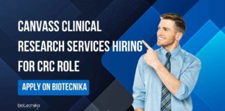Life Sciences CRC Jobs at Canvass Clinical Research Services, Apply on Biotecnika