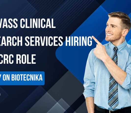 Life Sciences CRC Jobs at Canvass Clinical Research Services, Apply on Biotecnika