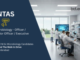 Microbiology Jobs at INTAS. BSc or MSc Microbiology Candidates, Attend The Walk In Interview Drive at Hyderabad.
