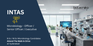 Microbiology Jobs at INTAS. BSc or MSc Microbiology Candidates, Attend The Walk In Interview Drive at Hyderabad.