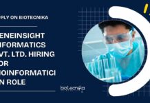 Bioinformatician Job Openings at GeneInsight Informatics Pvt. Ltd.