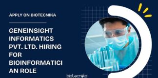 Bioinformatician Job Openings at GeneInsight Informatics Pvt. Ltd.
