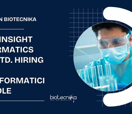 Bioinformatician Job Openings at GeneInsight Informatics Pvt. Ltd.
