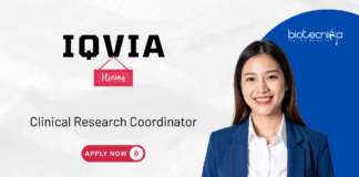 Clinical Research Coordinator Job Opportunity at IQVIA. Job in Mumbai. Apply Now for the Fast-paced Clinical Research job.