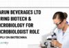 Varun Beverages Ltd Hiring Biotech & Microbiology For Microbiologist Role – Apply on Biotecnika Microbiologist Job Vacancies at Varun Beverages Ltd