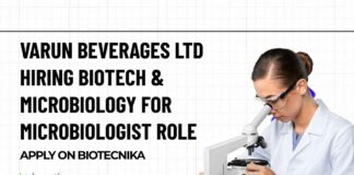 Varun Beverages Ltd Hiring Biotech & Microbiology For Microbiologist Role – Apply on Biotecnika Microbiologist Job Vacancies at Varun Beverages Ltd