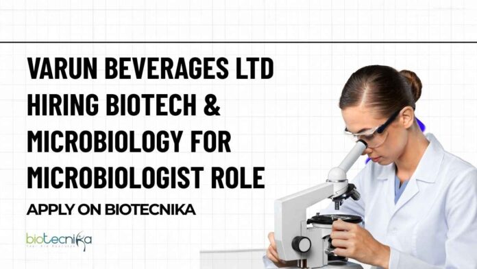 Microbiologist Job Vacancies at Varun Beverages Ltd